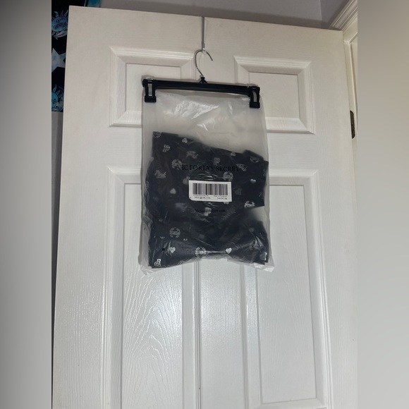 Victoria’s Secret PINK logo and heart tote in black and shimmery silver NEW - Picture 2 of 9